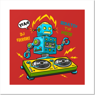 dj robot error scratching Posters and Art